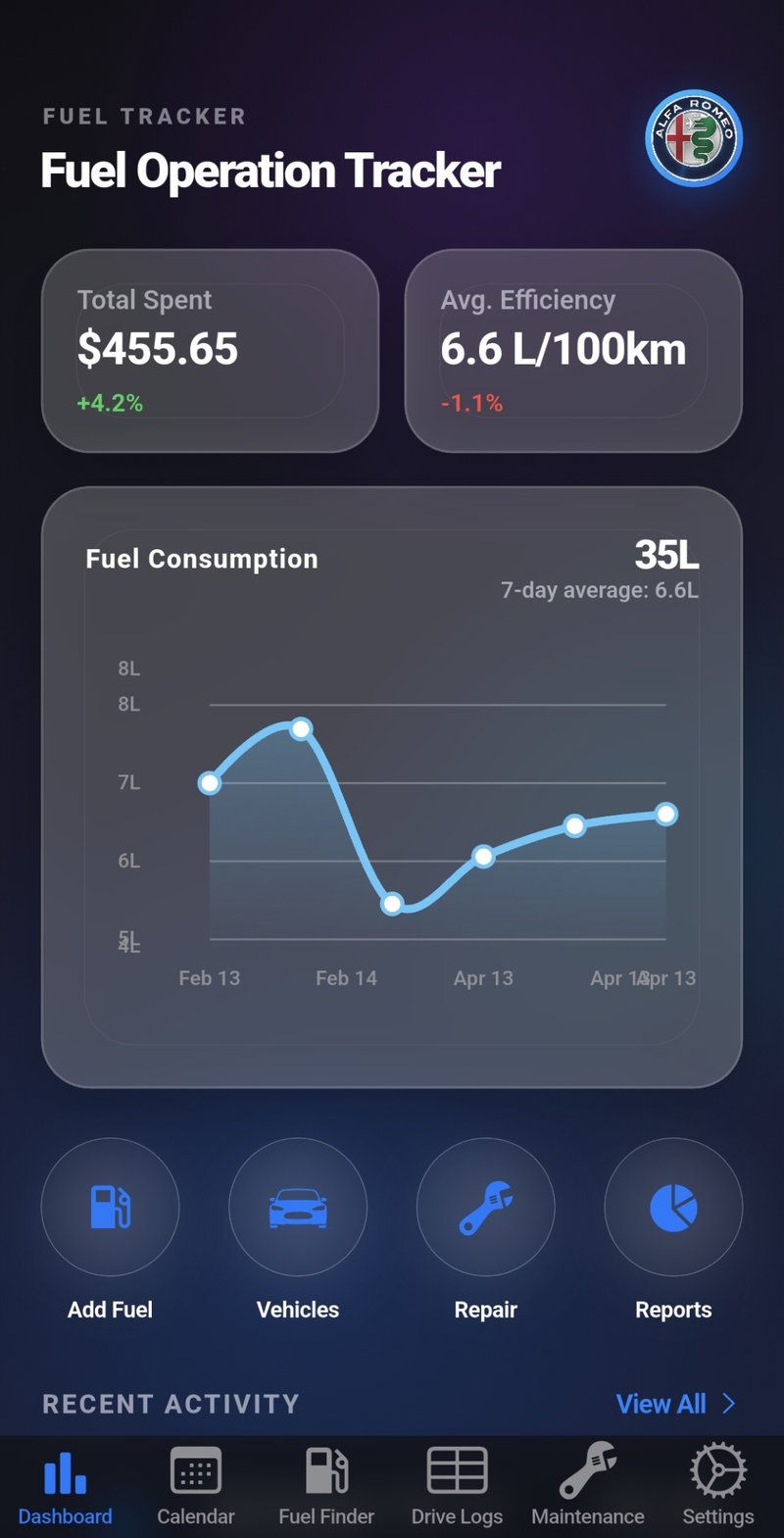 Fuel Operation Tracker Screenshot 1